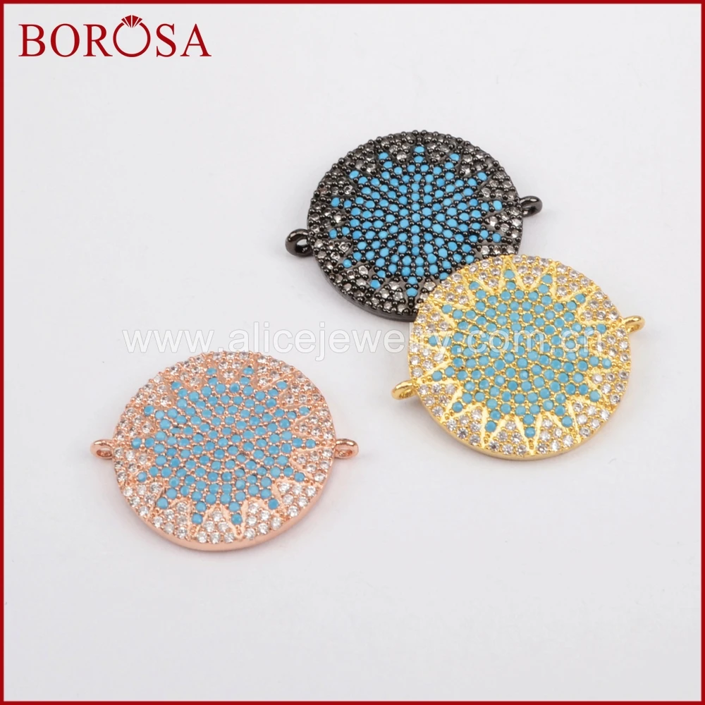 BOROSA 20 мм микро проложить Циркон круглая звезда Бохо разъем для женщин модный