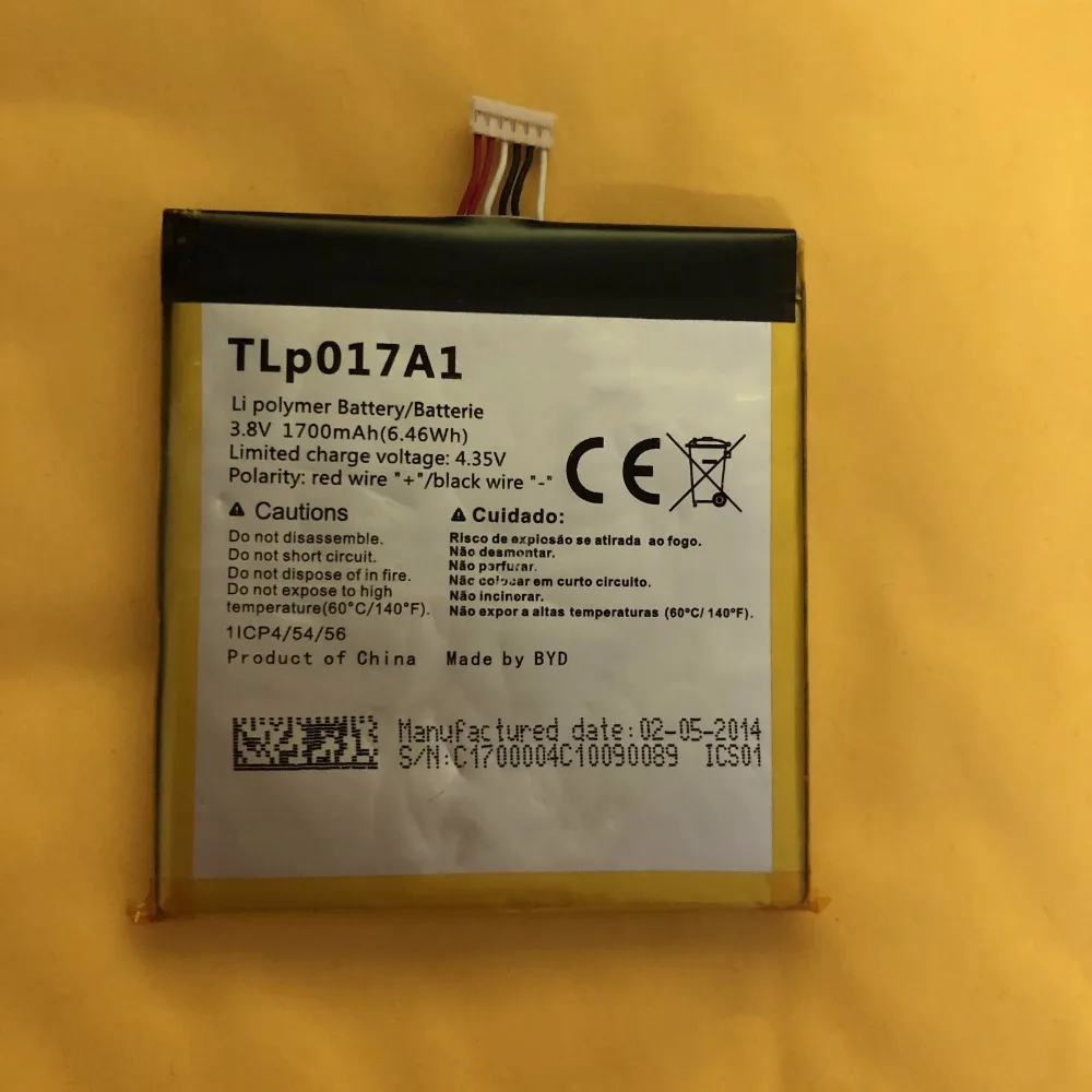 Оригинальная Высококачественная батарея 1700 мАч TLp017A1 TLp017A2 для ALCATEL one touch idol mini OT6012