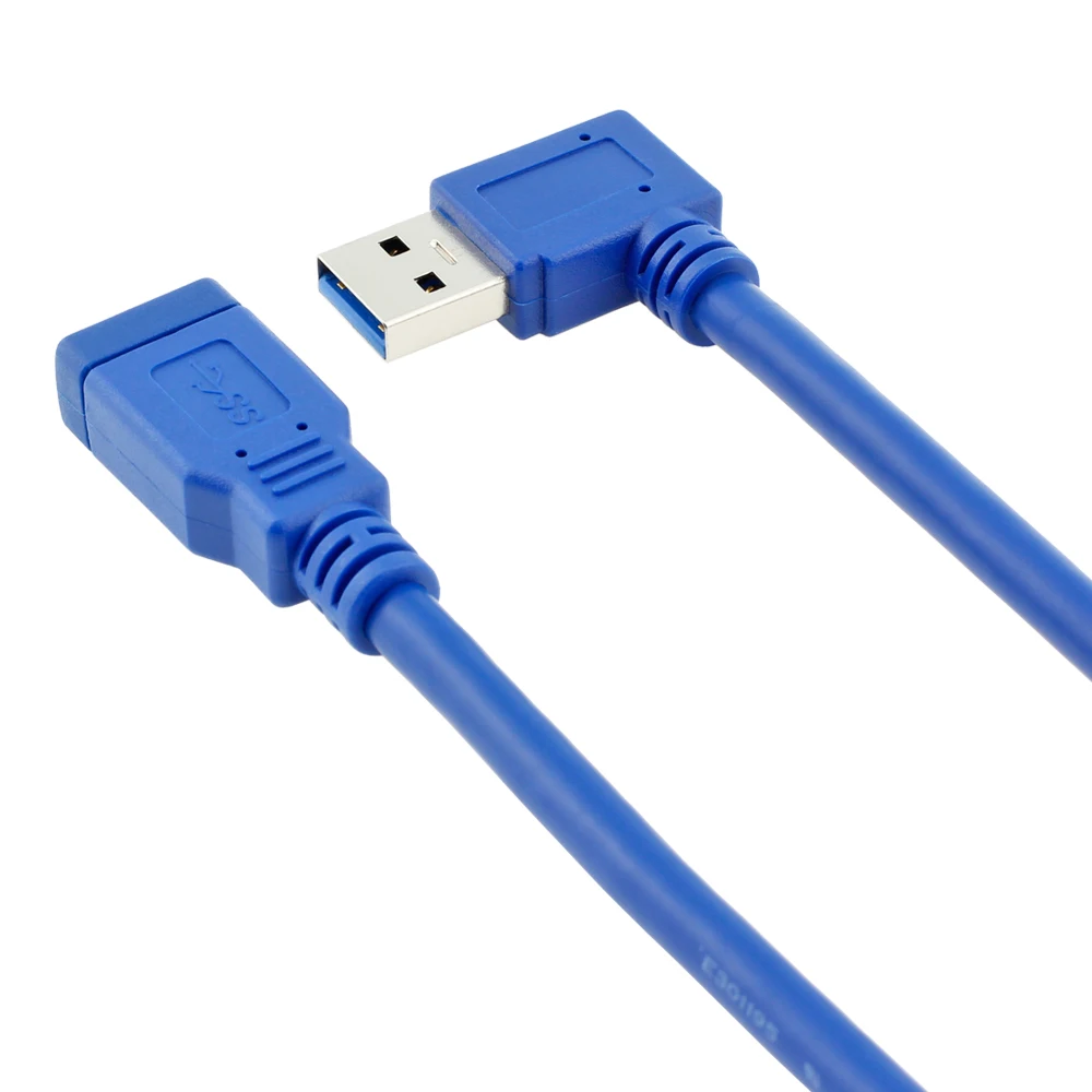 Прямой угол USB 3 0 штекер гнездо Удлинительный Кабель USB3.0 Type A AM В AF конвертер