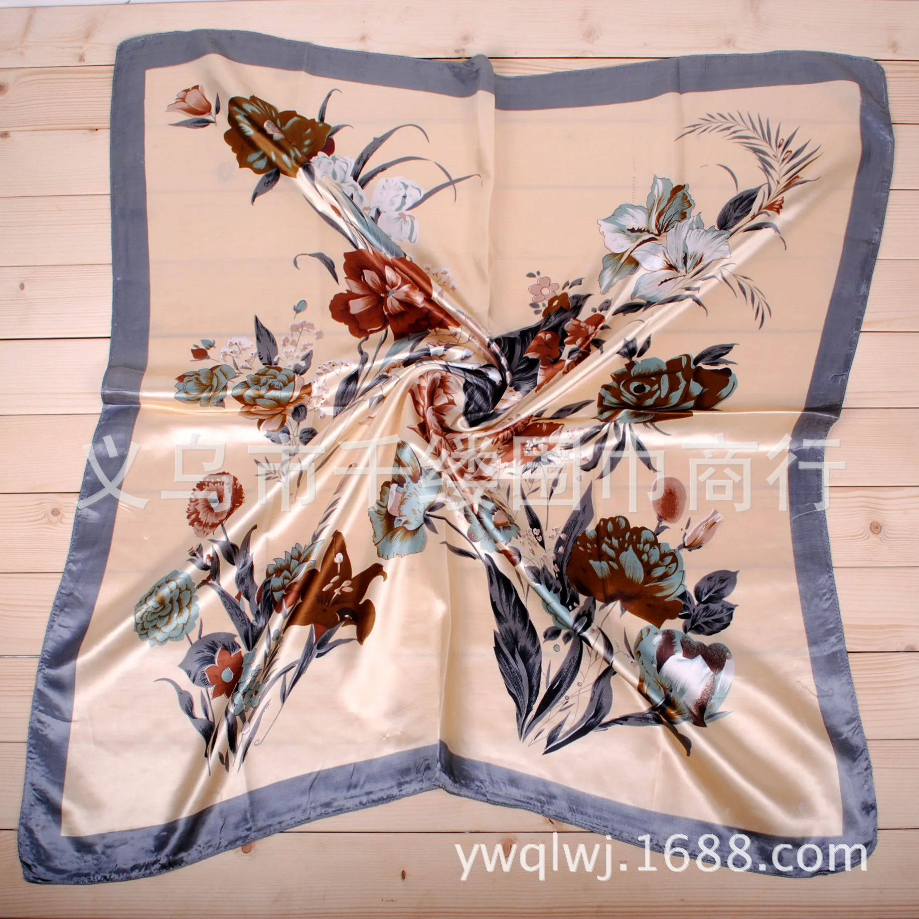 Шелковый шарф для женщин большой квадратный атласный волос 90 см шарфы головы