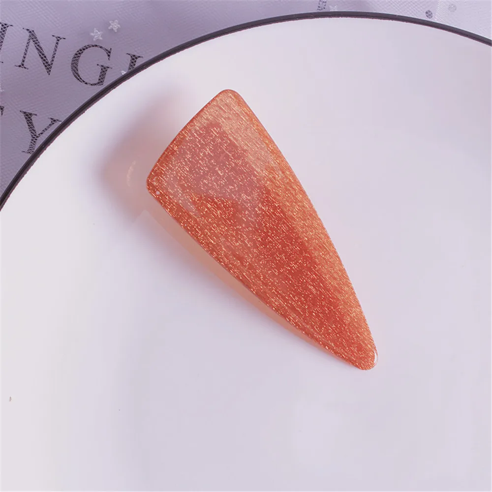 Модные геометрические Акриловые зажимы для волос круглая форма сердца шпилька