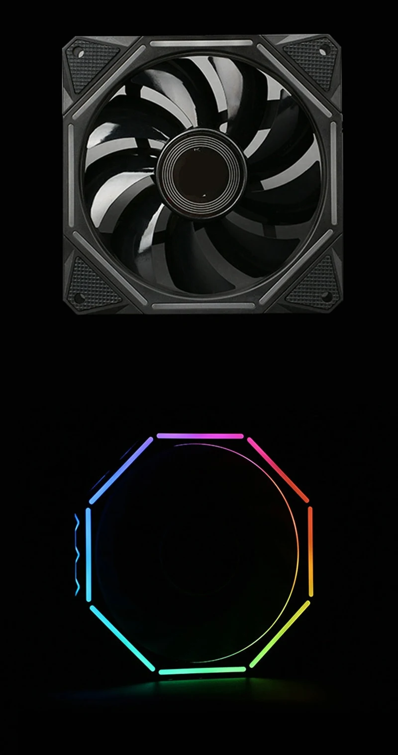 Цветной вентилятор RGB 120 мм светодиодный светящийся двойной аура корпус ПК бесшумный вентилятор с синхронизатором пульт дистанционного управления набор ЦП кулер вентилятор для компьютера