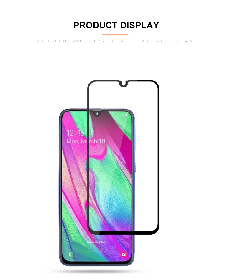 Для samsung A50 Защитная пленка для экрана Mocolo полное покрытие полностью клеящаяся пленка из закаленного стекла для samsung A30 A40 Защитная пленка для экрана