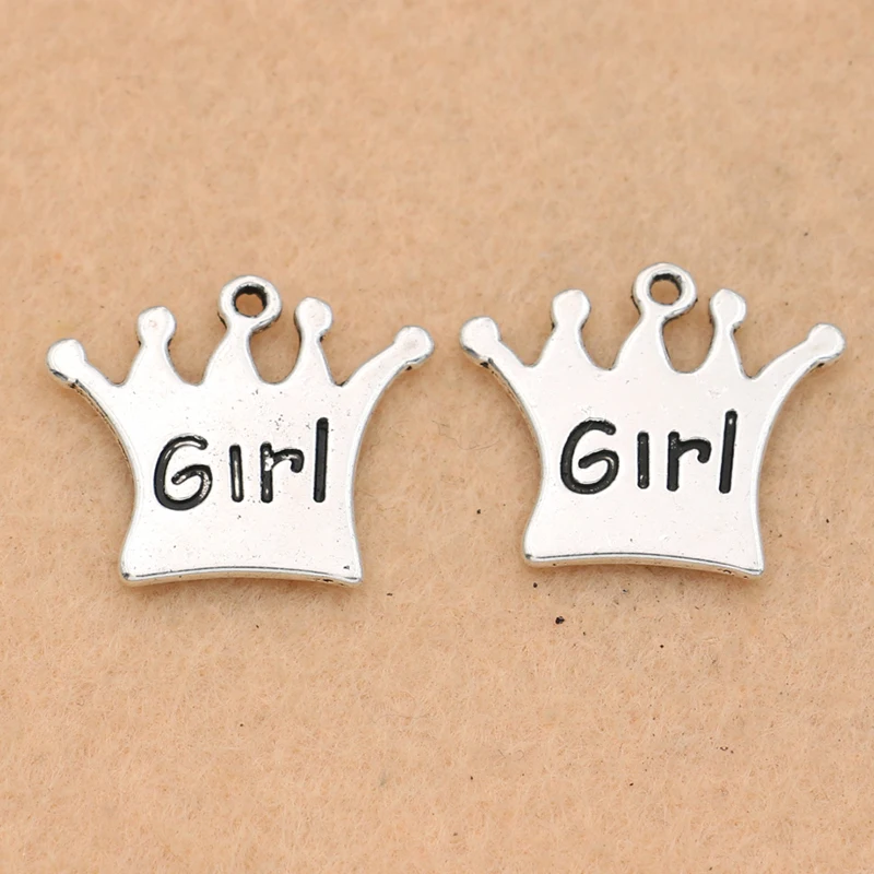 

5 шт. Античная Посеребренная Корона Девушка Шарм кулон для браслета ожерелье ювелирные изделия DIY Изготовление аксессуаров 20x22мм