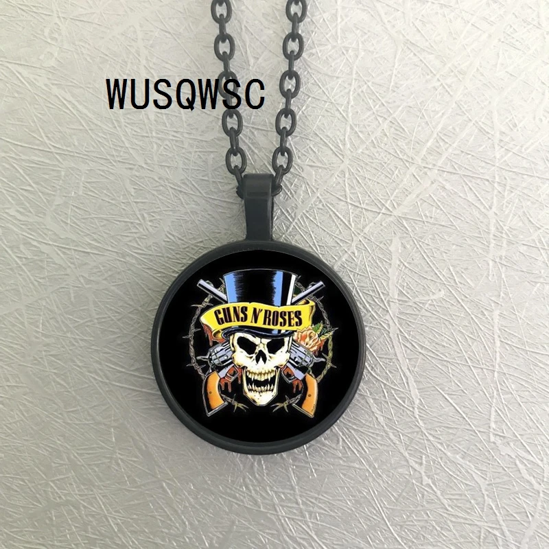 WUSQWSC 2018 Горячая популярная рок-группа пистолеты N Roses Art Круглое Стеклянное