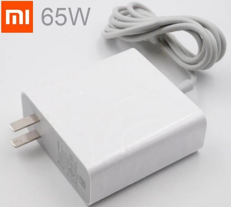 Xiaomi быстро Зарядное устройство USB-C Мощность адаптер 65W 5 V-20 V 2-3A PD2.0 QC3.0 Тип-C xiaomi type-c для mi ноутбук air pro 15,6 13