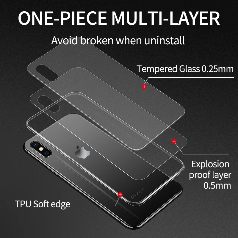 Стеклянный чехол iHaitun для iPhone 11 Pro XS MAX XR X ультра тонкий прозрачный 7 8 Plus мягкий