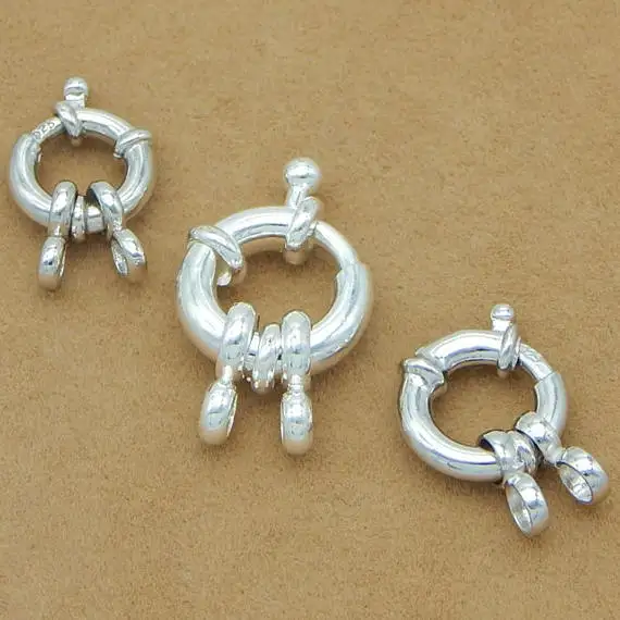 Genuine Pure 925 Silver Findings 5pcs solid SILVER SPRING RING BEAD CLASPS Real for jewelry | Украшения и аксессуары