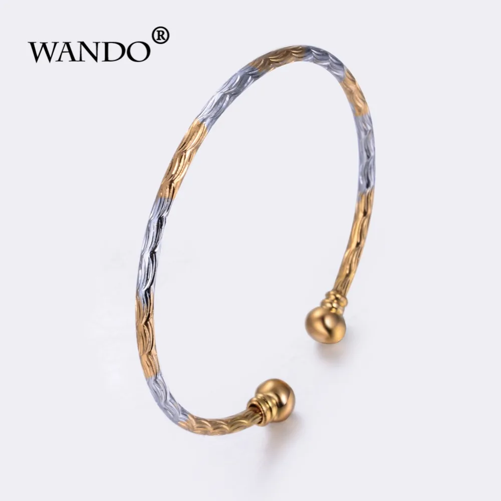 WANDO 1 шт./лот двухцветный Модный женский Эфиопский браслет золотого цвета