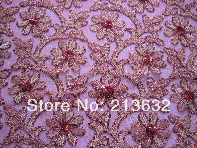 

POz107 textile computer woven 3mm Sequin embroidery fabric fashion sequins embroidery embroidery cloth wholesale