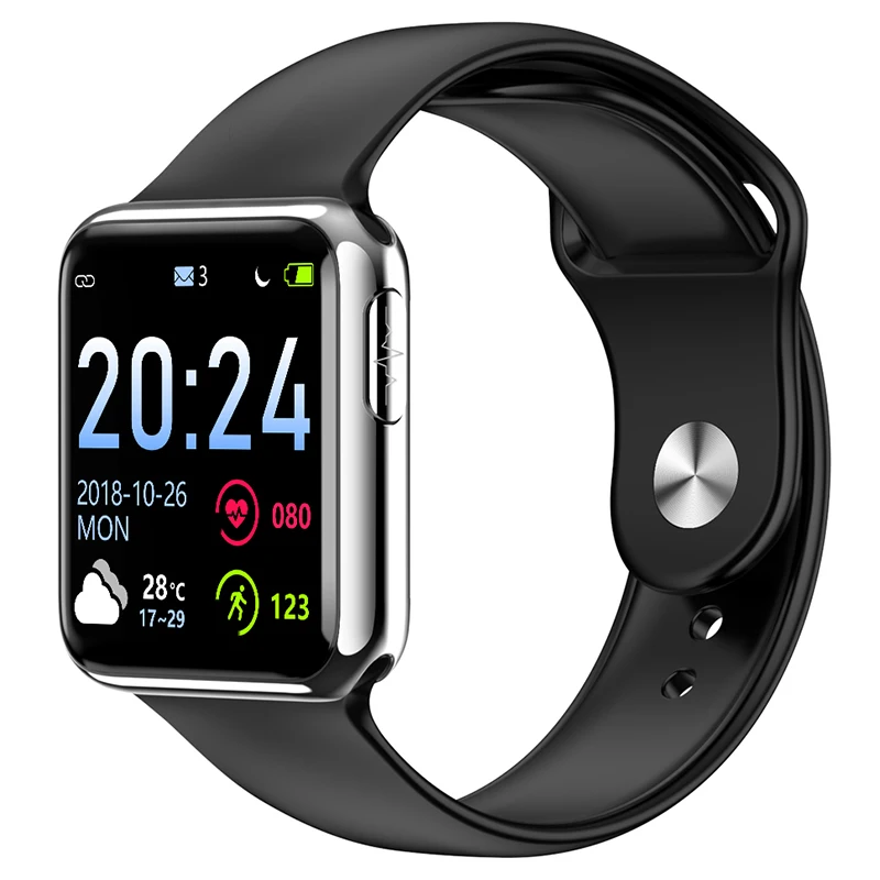 Silver and Black 2 WATCH5 умные часы Bluetooth часы для измерения артериального давления пульсометр PPG ЭКГ часы Шагомер активности фитнес трекер здоровье умные часы - Цвет: Silver and Black 2