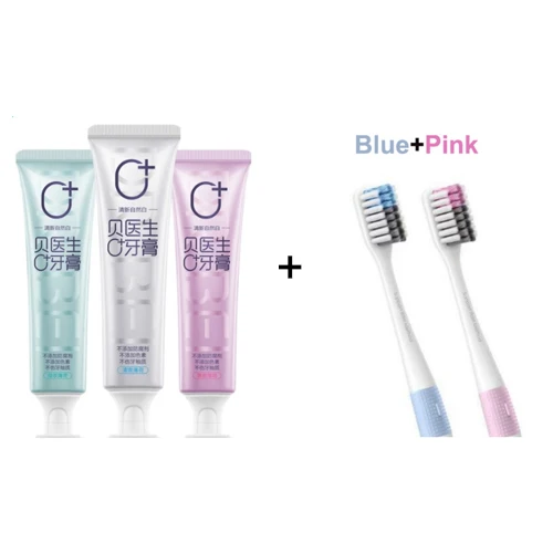Add Toothbrush 2pcs Xiaomi Doctor B зубная паста ноль добавить без пигмента без консервантов три мягкий вкус здоровый для беременных женщин детей - Цвет: Add Toothbrush 2pcs