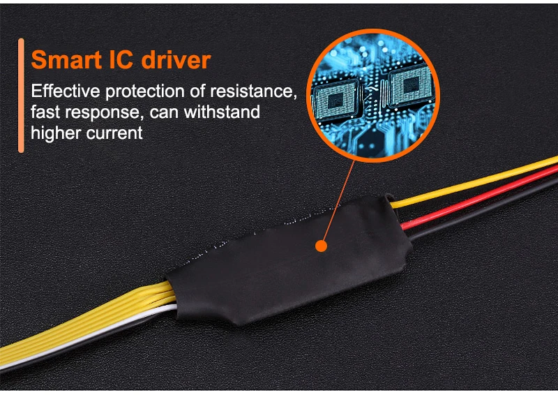 45 см Янтарный последовательный светящийся DRL гибкий светодиодный трубчатый