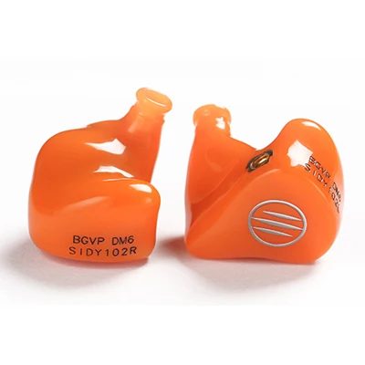 Orange BGVP DM6 индивидуальный наушник Audiophile HiFi наушники контролировать в ухо сбалансированные арматурные наушники MMCX кабель IEM - Цвет: Orange