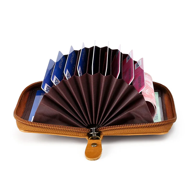 

Genuine Leather Men Business Rfid Card Holder Wallet Bank Credit Card Case ID Holders Passport Cover cardholder porte carte