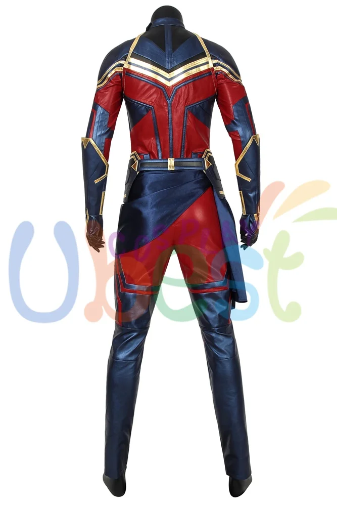 Марвел Капитан Костюм для косплея Carol Danvers Мстители Endgame наряд