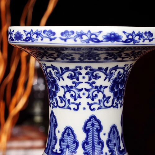 European ceramics in Jingdezhen blue and white porcelain bottle hollow modern bedroom living room furnishing shipping fashion c |