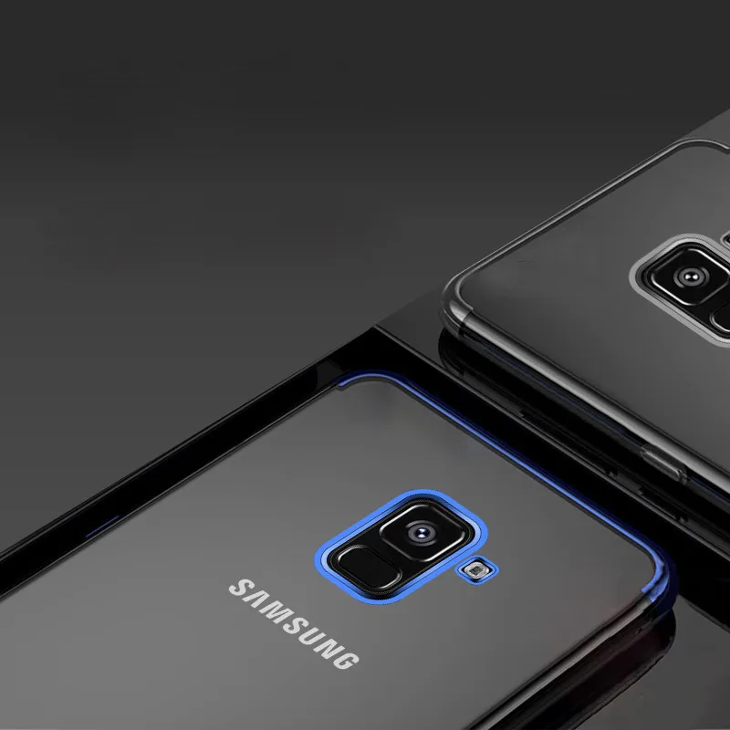 Для Samsung Galaxy J6 2018 чехол бизнес ТПУ полный Силиконовый мягкий на заднюю панель