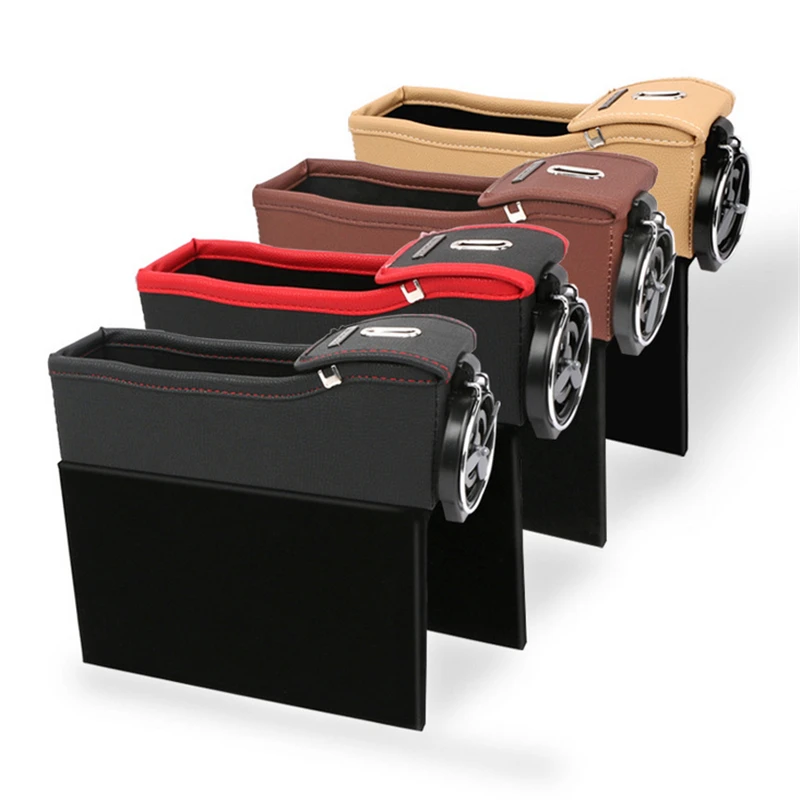 Pаспродажа Кожаный ящик для хранения автомобильного сидения, подставка для монет, денег, телефона, держатель для карт, органайзер, автомобильный карма...