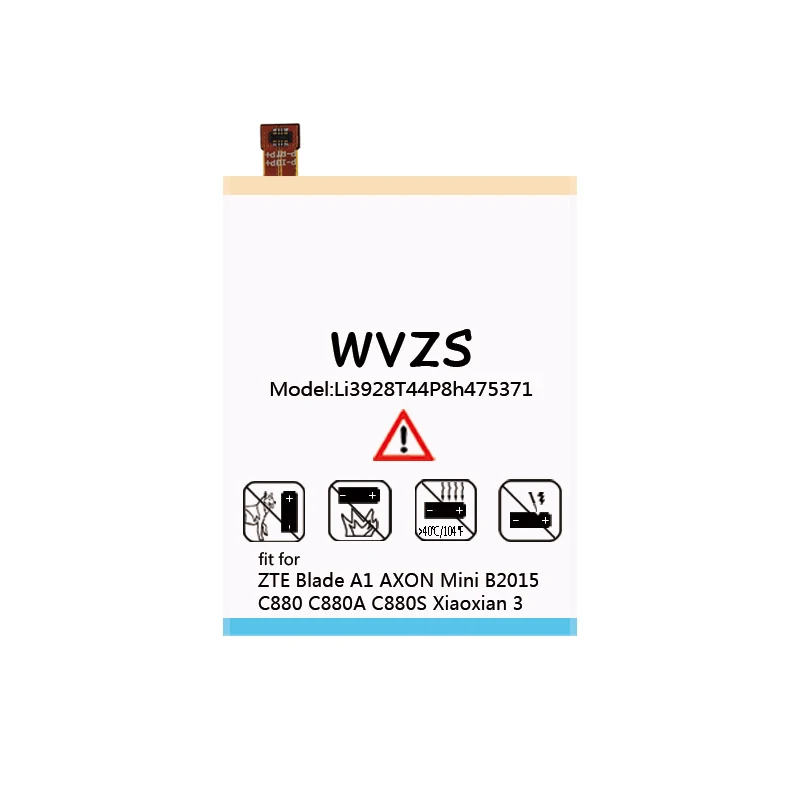 Wvzs 3600 мАч высокой Ёмкость литий полимерный аккумулятор Li3928T44P8h475371 для zte лезвие A1