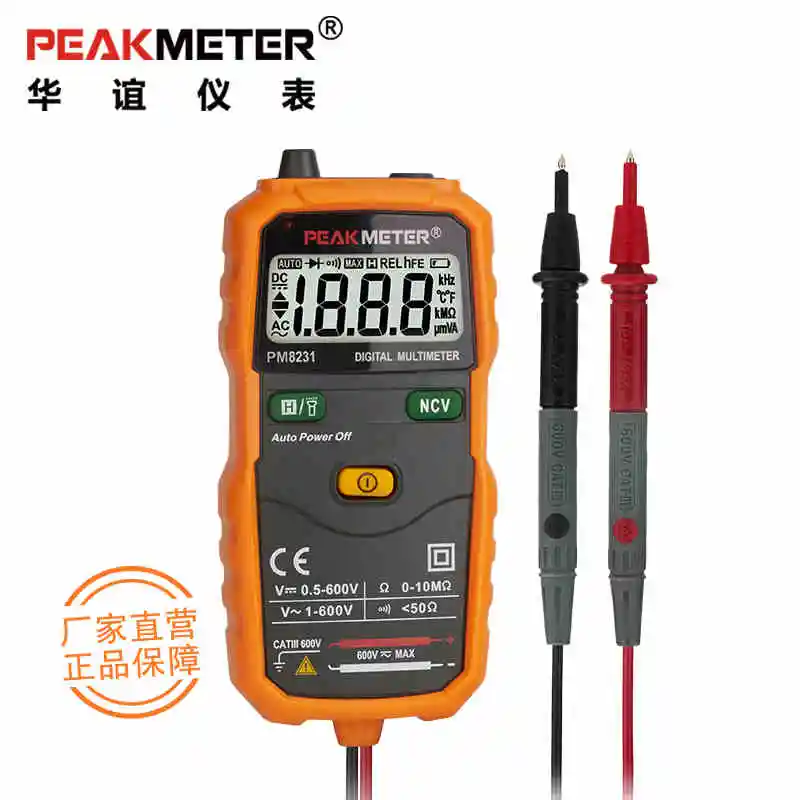 NCV мультиметр PEAKMETER PM8231 интеллектуальный цифровой портативный универсальный
