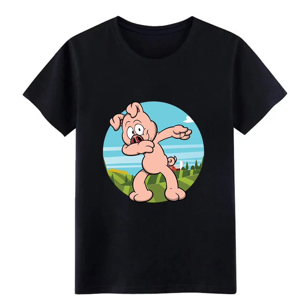 Dabbing pig dancing farm animal розовый поросенок футболка для мужчин Пользовательские Хлопок