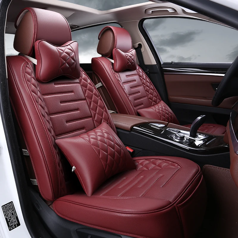 Высококачественная эко кожа чехол для автомобильного сиденья универсальные
