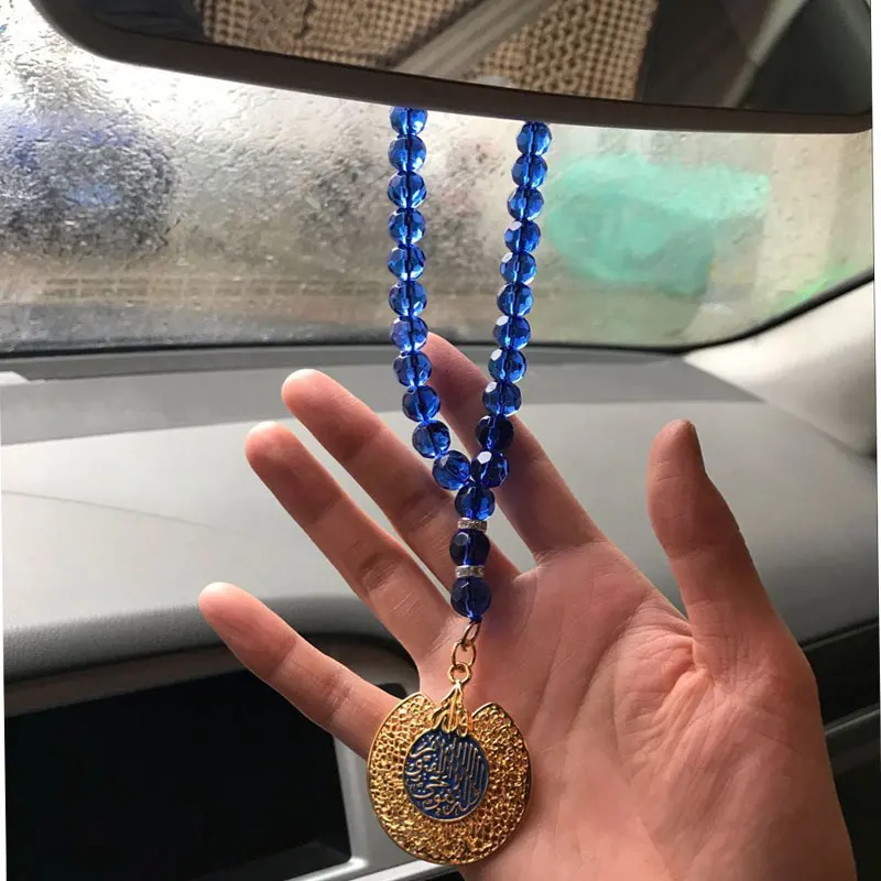 Кристалл ayatul kursi автомобиль зеркало заднего вида кулон подвесной автомобиль Стайлинг Аксессуары исламский, мусульманский Коран автомобиль кулон