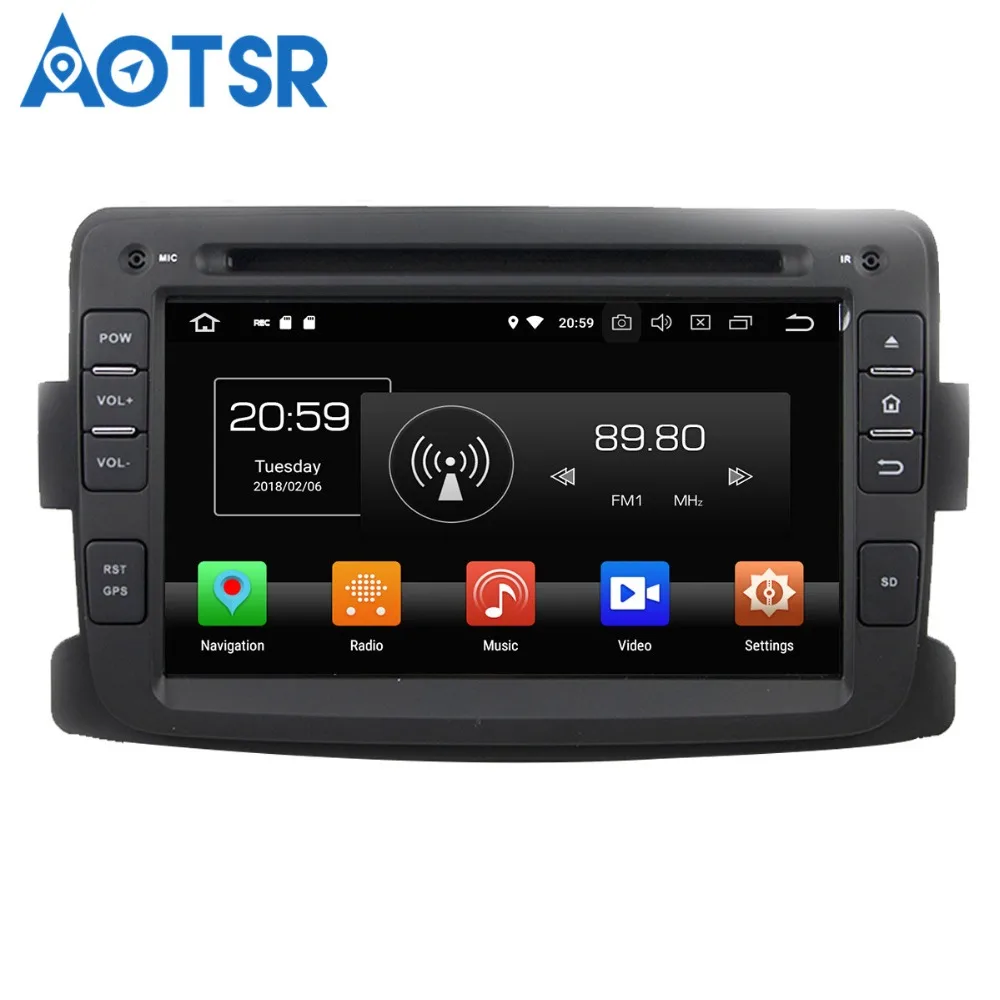 

Aotsr Android 8,0 7,1 GPS навигация автомобиля нет DVD плеер для Renault Duster 2012-2013 мультимедиа радио рекордер 2 DIN 4 Гб + 32 ГБ