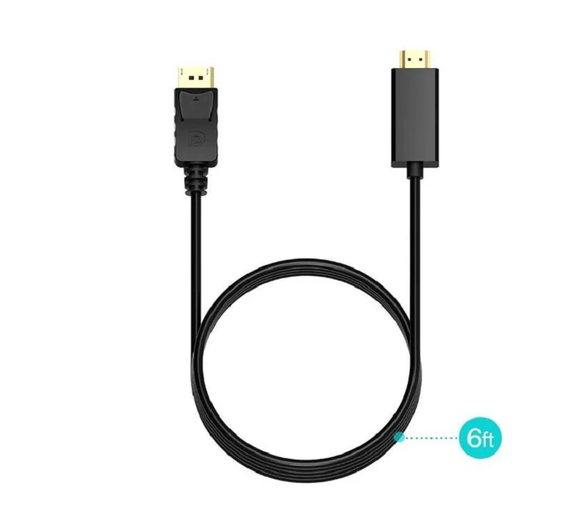 Позолоченный кабель DisplayPort к HD видео 1080P Full черный цвет 6 футов/1 8 м|displayport