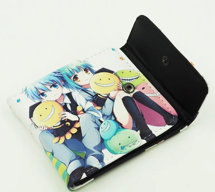 Японский аниме класс убийцы Korosensei Shiota Nagisa Kayano Kaede PU короткий кошелек|wallet protection|wallet