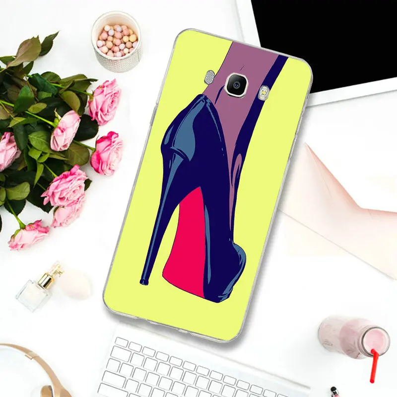 Популярные женские мягкие чехлы из ТПУ на высоком каблуке для Samsung S2 S3 S4 S5 Mini S6 S7 Edge