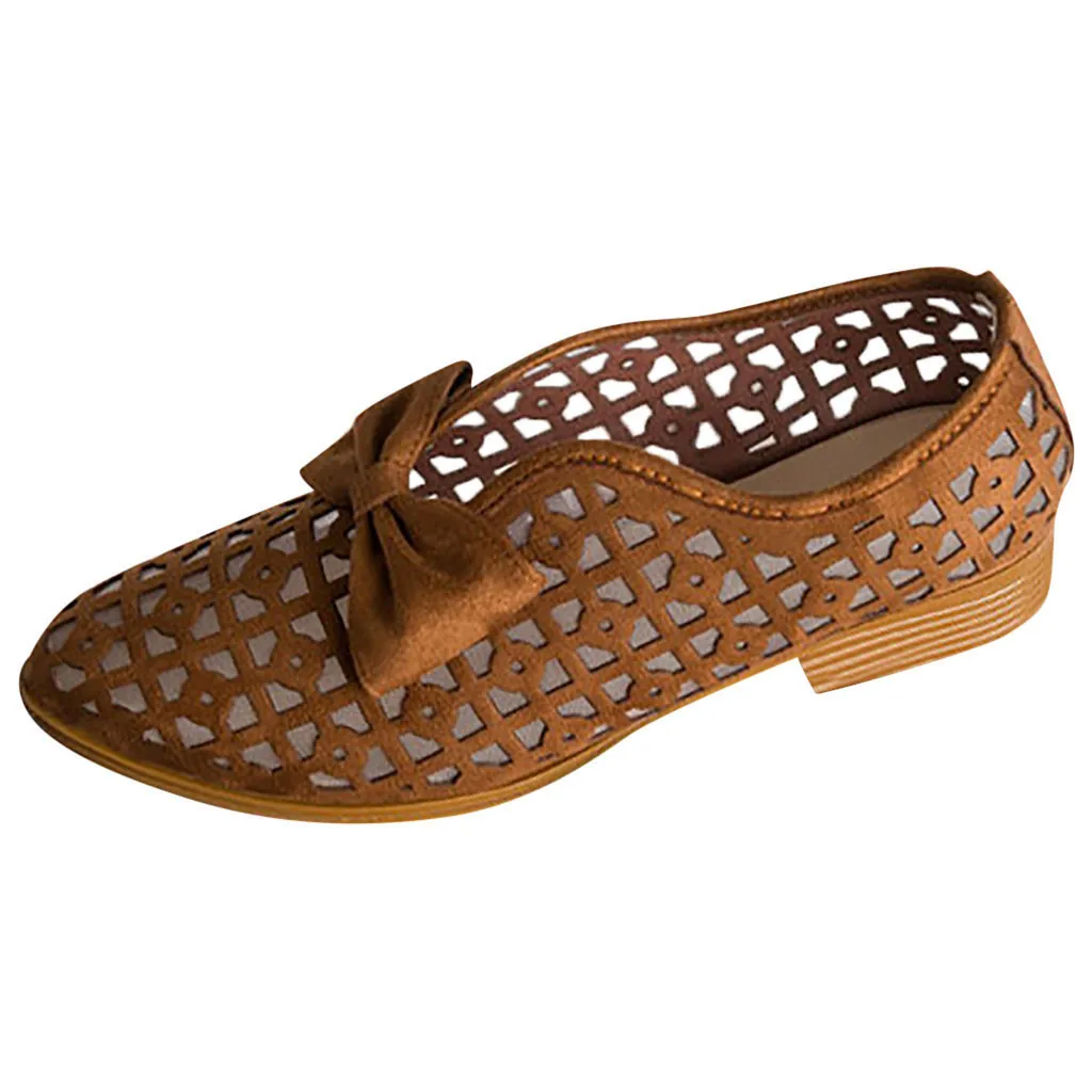 SAGACE/Женская обувь сандалии с бантом в винтажном стиле на низком каблуке