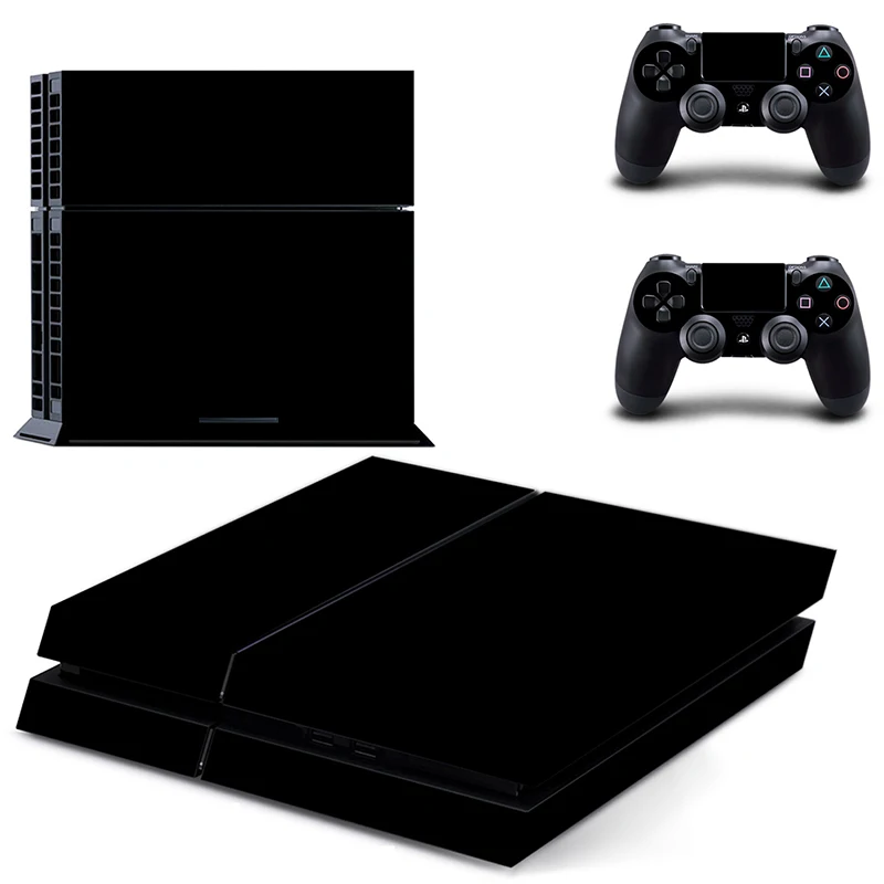 Полностью черная наклейка для sony Play Station 4 консоль кожи и 2 контроллера Skins