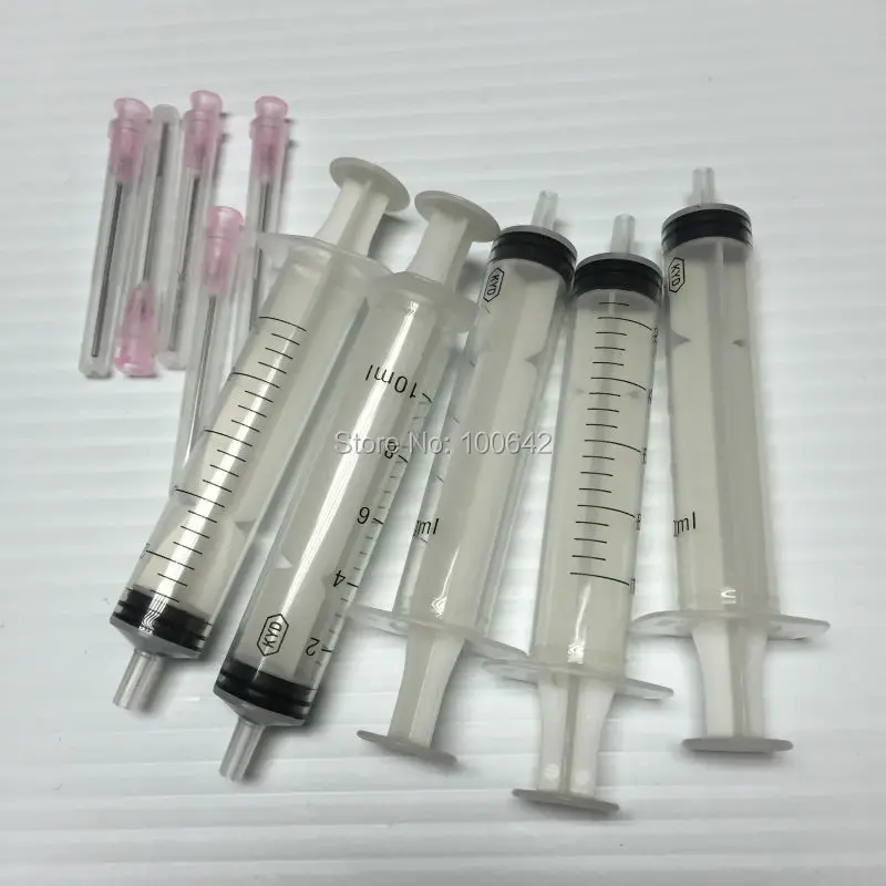 

YOTAT 5*10ml syringes with needle for CISS or refillable cartridge suitable ink oil grease glue