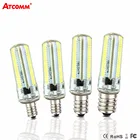 Диммируемая Светодиодная лампа-кукуруза E11, E12, E14, E17, 110 В переменного тока, 220 В, 64 светодиода 152, светодиодные лампочки SMD 3014, Кухонное комнатное освещение, Светодиодный точечный светильник