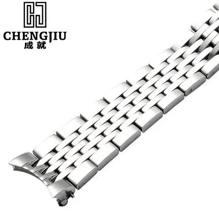 19 мм ремешок для Tissot lelocle1853 T41 развертывания застежка Часы Band матовый Сталь