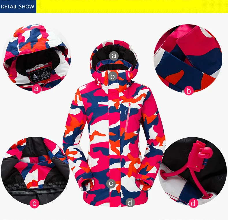 

Men's Women's Winter Outdoor Ski Suit Warm Windproof Wear-resistant Ski Jacket +Ski Trousers For Unisex Size S-XXL