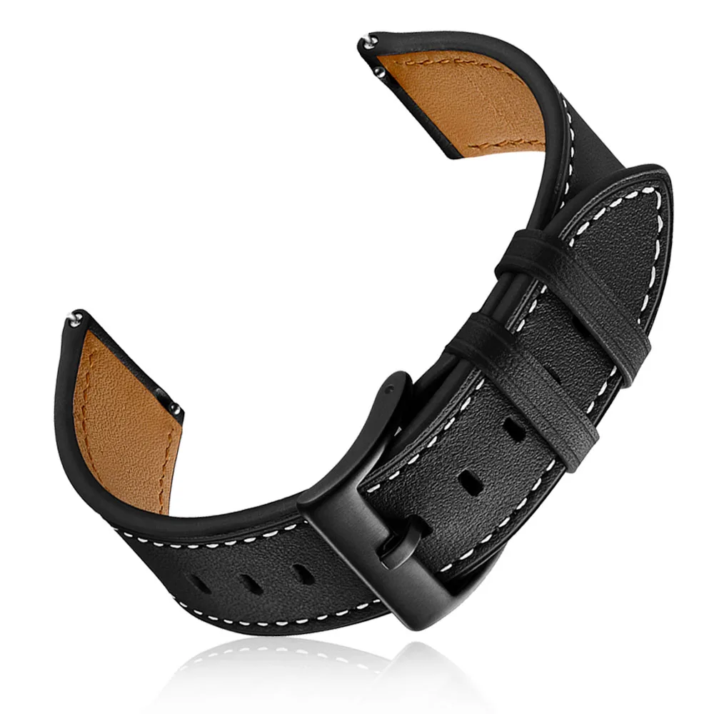 Кожаный браслет для Garmin Vivoactive 3/Vivomove HR/Benz/SQ ремешок Samsung Galaxy Watch 3 41 мм 42 мм/Active 2 20