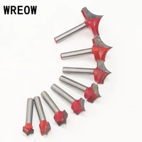 v groove milling cutter tool router bit 6handle double edged cutting design cnc engraving end woodwork round shank tip bits