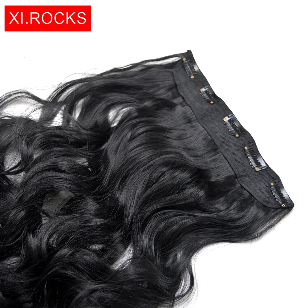 Wjj12070/1p Xi Rocks кудрявые синтетические удлинители волос с клипсой для черных женщин