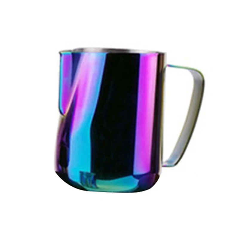 600mlColorful T MICCK кувшин для молока 0,3-л из нержавеющей стали вспениватель молока для кофе в японском стиле вытяжной цветочный стакан молочная пена инструмент - Цвет: 600mlColorful T