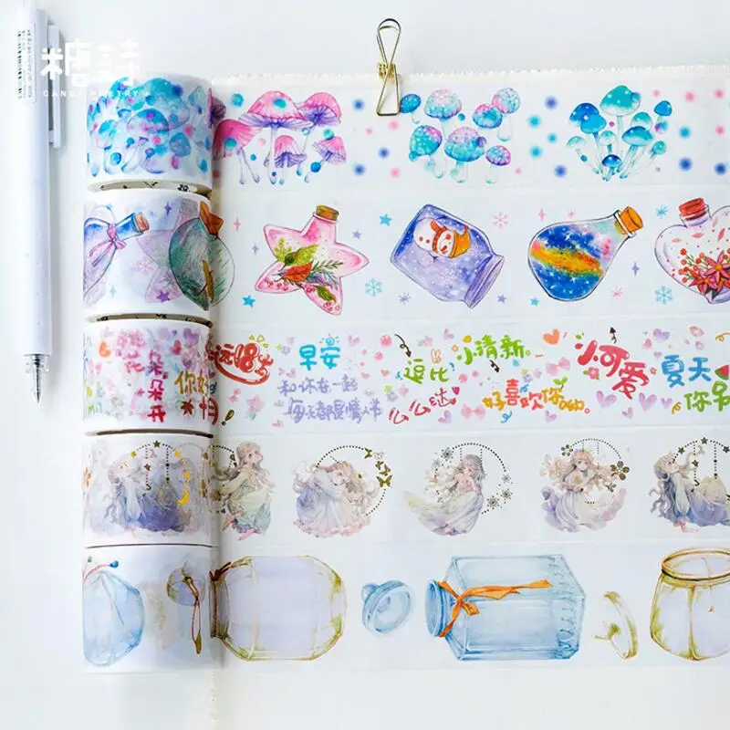 Креативная блестящая золотая фольга декорационная лента для маскировки дерева