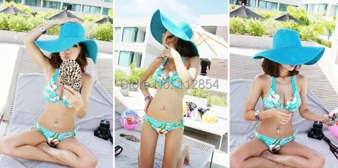 Бесплатная доставка + оптовая продажа Модная Складная широкополая шляпа от