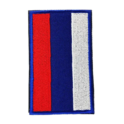 Военный нарукавная нашивка с вышивкой в виде флага России тактические Заплатки