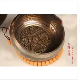 

120-mm Bowl Tibetan Yoga HIMALAYAN CHAKRA Meditation singing bowls copper singing Wholesale brass Bowls Striker price Factory
