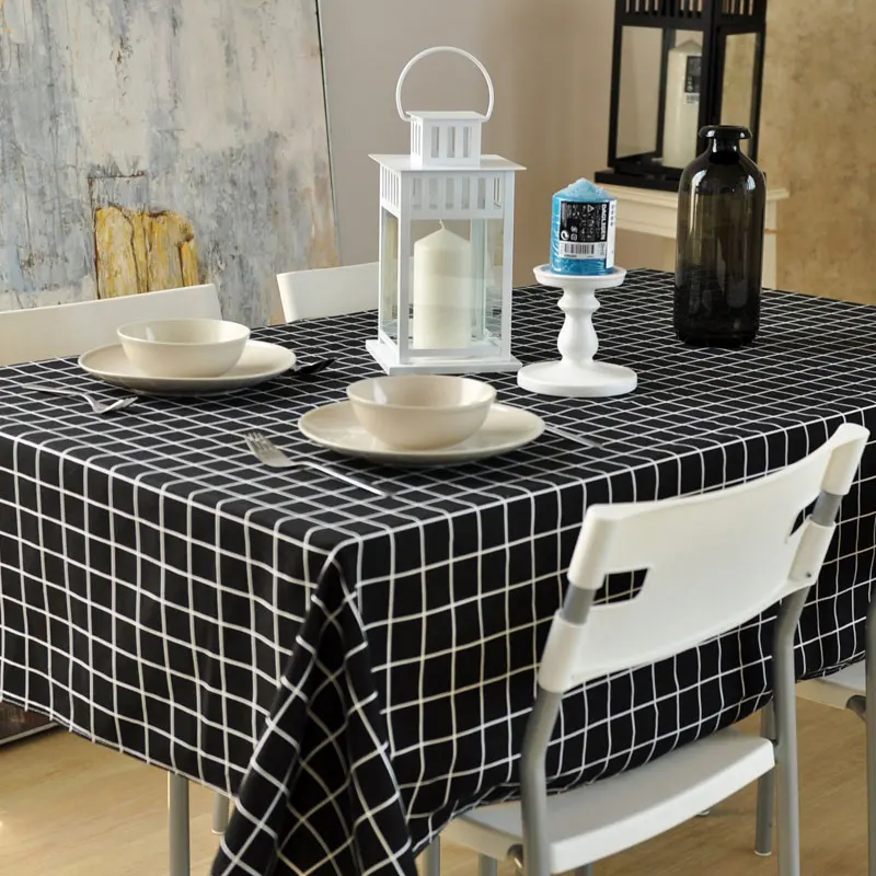 Высококачественная японская Классическая скатерть в клетку для дома отеля