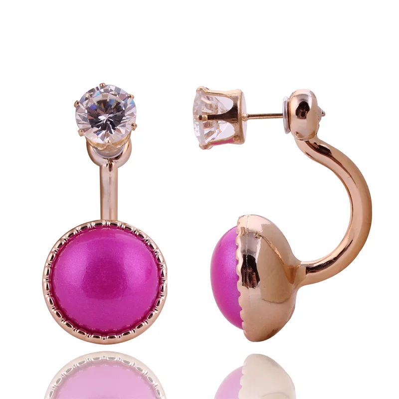 7 цветов новые серьги из двух шариков настоящий бренд Золотая блестящая корона