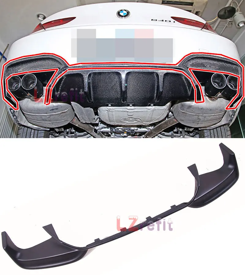 Неокрашенный стеклянный задний рассеиватель для BMW F12 F13 M6 F06 M Sport Gran