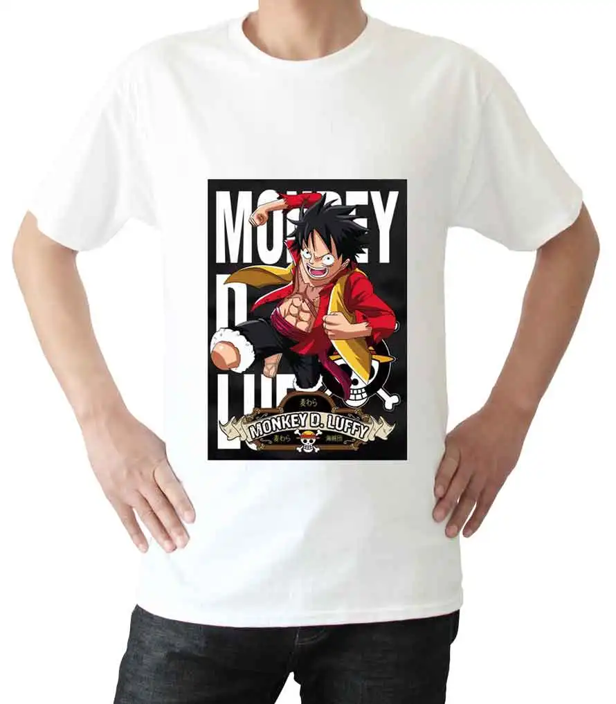 Одна штука Обезьяна D. Luffy персонаж Футболка мужская высокое качество топы